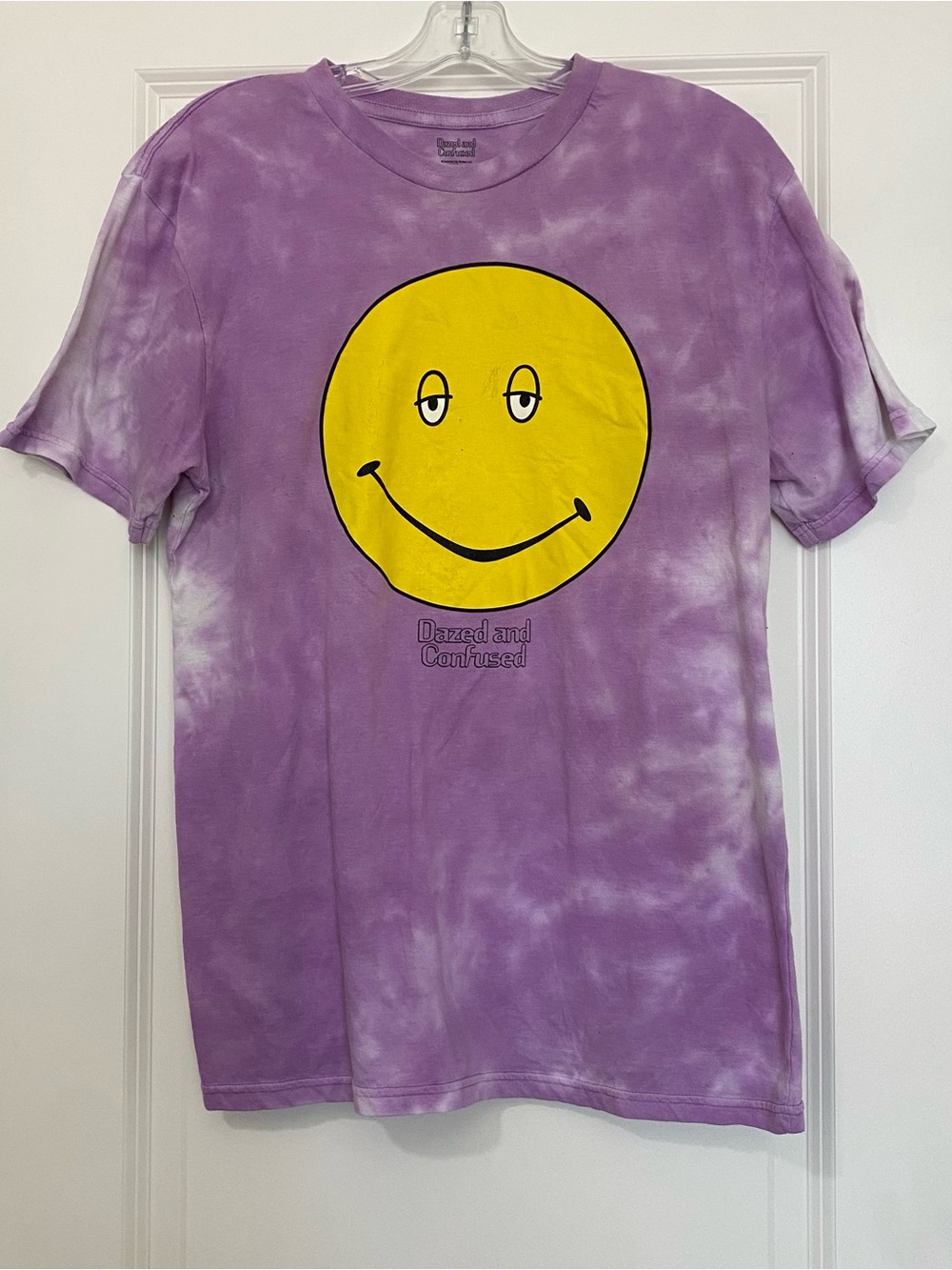 Dazed and Confused Purple Tie-Dye Smiley Short Sleeve Tee